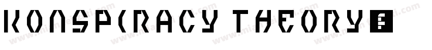 Konspiracy Theory字体转换